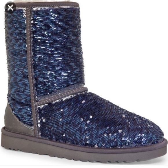 blue glitter ugg boots